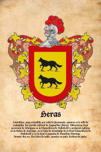 Escudo heráldico del apellido HERAS