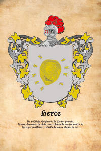 Escudo heráldico del apellido HERCE