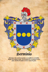 Escudo heráldico del apellido HERMINIO