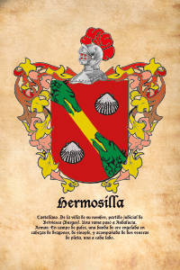 Escudo heráldico del apellido HERMOSILLA