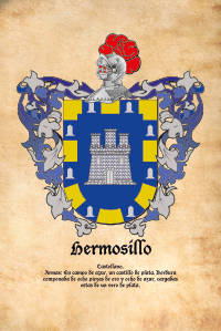 Escudo heráldico del apellido HERMOSILLO