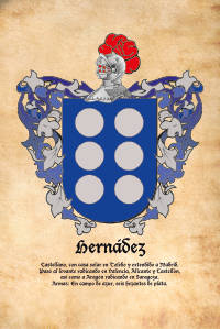 Escudo heráldico del apellido Hernádez