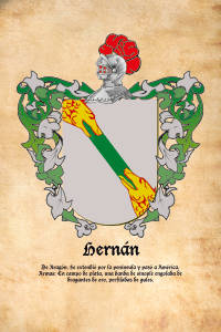 Escudo heráldico del apellido HERNAN