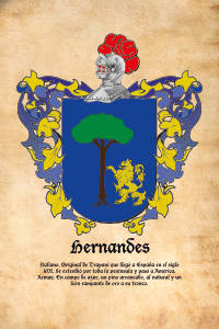Escudo heráldico del apellido HERNANDES