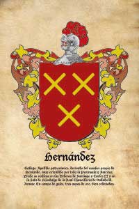 Escudo heráldico del apellido HERNANDEZ