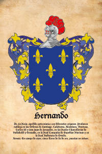 Escudo heráldico del apellido HERNANDO