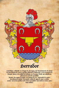 Escudo heráldico del apellido HERRADOR