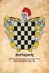Escudo heráldico del apellido HERRAZURIZ