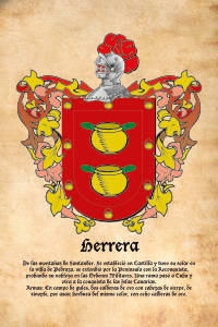 Escudo heráldico del apellido HERRERA