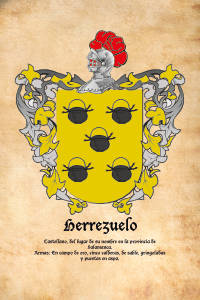 Escudo heráldico del apellido HERREZUELO
