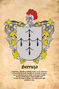 Escudo heráldico del apellido HERRUZO