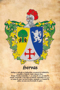 Escudo heráldico del apellido HERVAS
