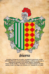Escudo heráldico del apellido HIERRO