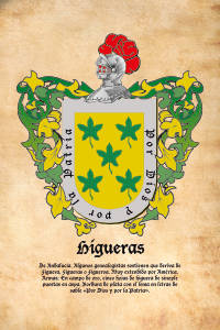 Escudo heráldico del apellido HIGUERAS