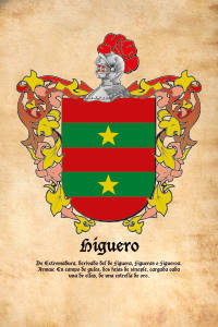 Escudo heráldico del apellido HIGUERO