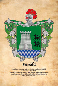 Escudo heráldico del apellido Hípola