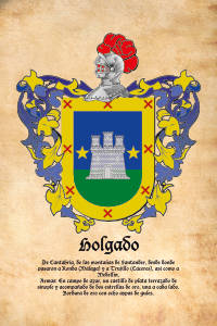 Escudo heráldico del apellido HOLGADO