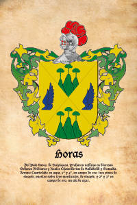 Escudo heráldico del apellido HORAS