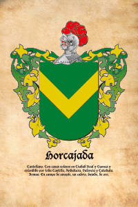 Escudo heráldico del apellido HORCAJADA