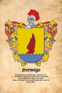 Escudo heráldico del apellido HORMIGO