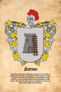 Escudo heráldico del apellido HORNO