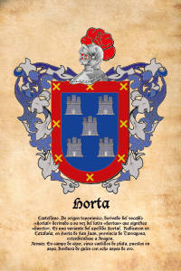 Escudo heráldico del apellido HORTA