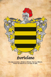 Escudo heráldico del apellido HORTELANO