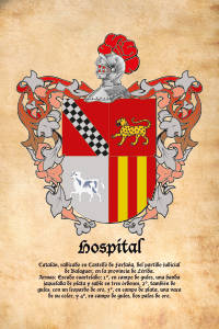 Escudo heráldico del apellido HOSPITAL