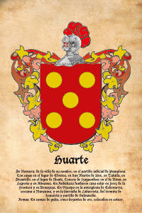 Escudo heráldico del apellido HUARTE