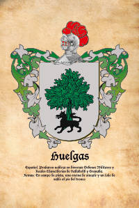 Escudo heráldico del apellido HUELGAS