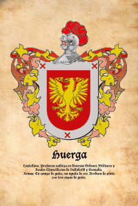 Escudo heráldico del apellido HUERGA