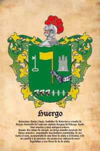 Escudo heráldico del apellido HUERGO