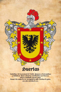 Escudo heráldico del apellido HUERTAS