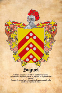 Escudo heráldico del apellido HUGUET