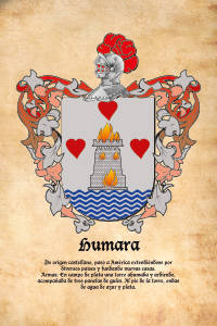 Escudo heráldico del apellido HUMARA