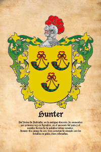 Escudo heráldico del apellido HUNTER