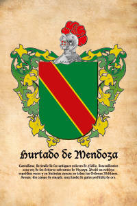 Escudo heráldico del apellido HURTADO DE MENDOZA