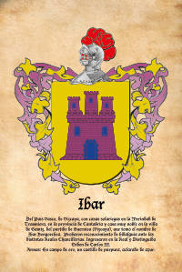 Escudo heráldico del apellido IBAR