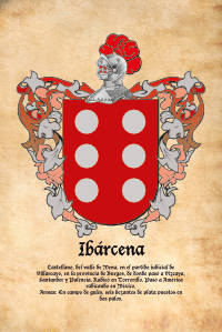 Escudo heráldico del apellido IBARCENA