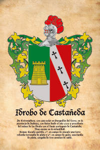 Escudo heráldico del apellido IDROBO DE CASTAÑEDA