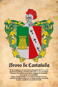 Escudo heráldico del apellido IDROVO DE CASTAÑEDA