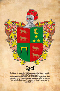 Escudo heráldico del apellido IGAL