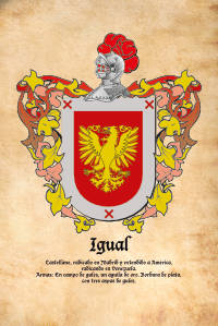 Escudo heráldico del apellido IGUAL