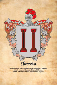 Escudo heráldico del apellido ILARRETA