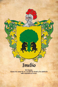 Escudo heráldico del apellido IMEDIO