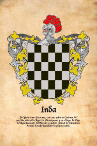 Escudo heráldico del apellido INDA