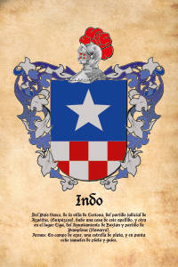 Escudo heráldico del apellido INDO