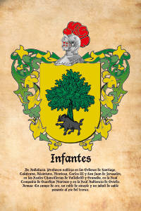 Escudo heráldico del apellido INFANTES