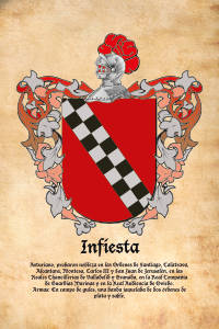 Escudo heráldico del apellido INFIESTA