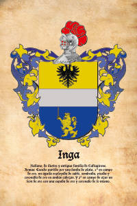 Escudo heráldico del apellido INGA